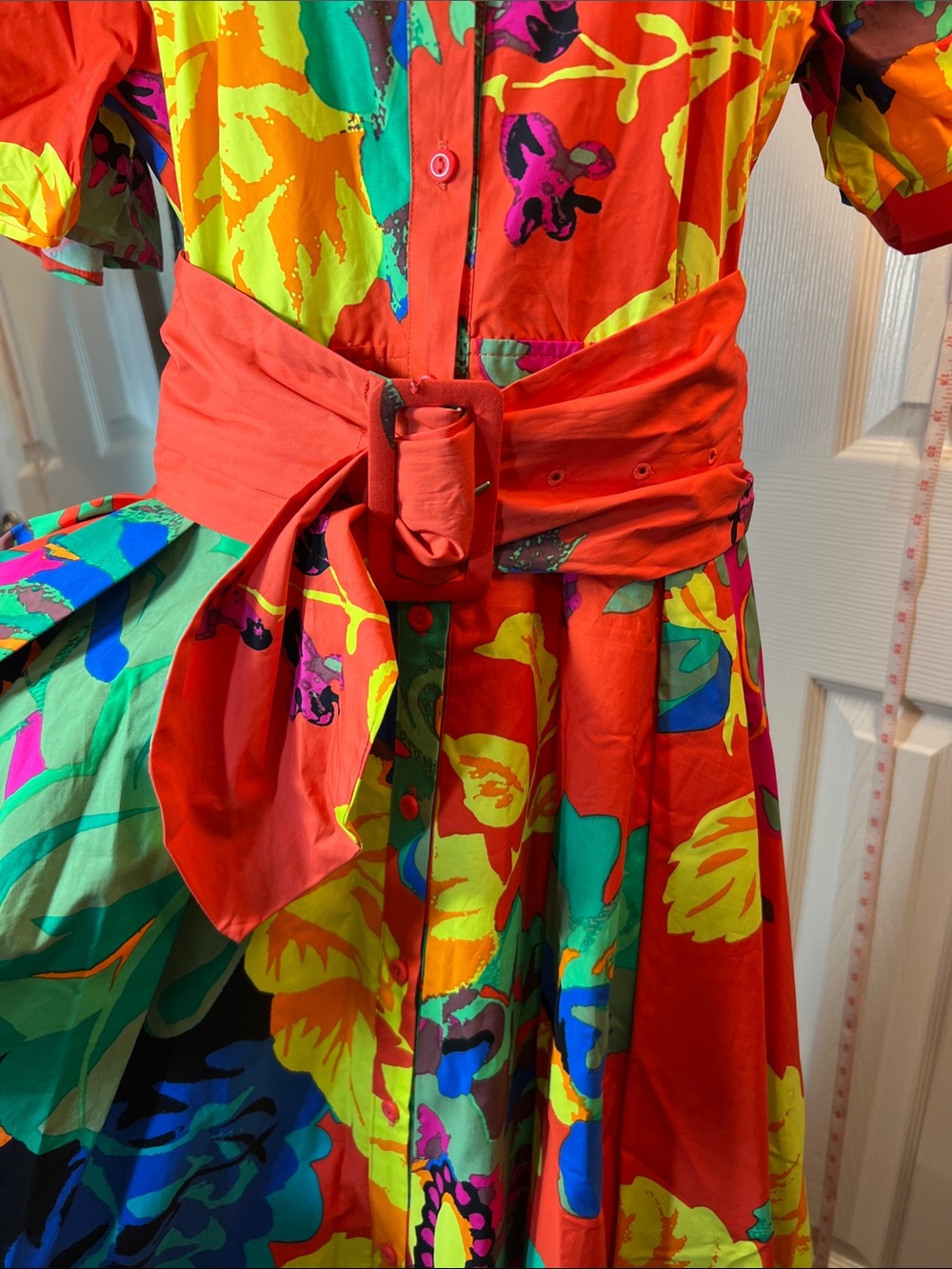 Christopher John Rogers Red Floral Maxi Dress with Multicolor Print - Picture 3 of 11